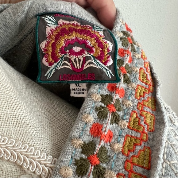 Johnny Was Hira Gray Terry Kimono - XL - Picture 5 of 6